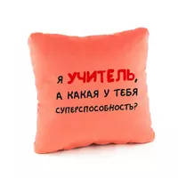 Подушка подарочная учителю «Я учитель!» флок