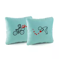 Набор подушек для влюбленных «Велосипед» флок