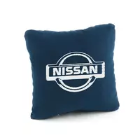 Подушка с лого Nissan синий флок_склад