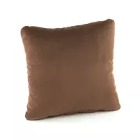 Подушка декоративная квадратная, коричневый флок_под нанесение