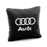 Подушка с лого Audi черный флок_склад
