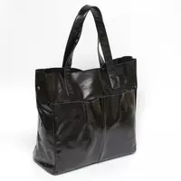 Кожаная сумка модель 2 черный наплак