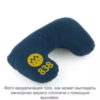 Подушка подголовник синий флок с лого 838 taxi