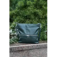 Кожаная сумка модель 42 зеленый флотар